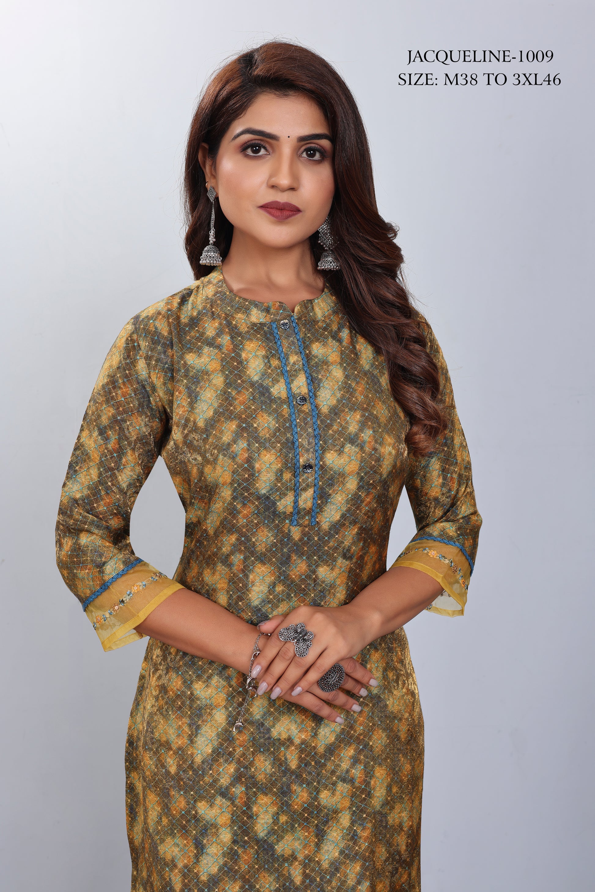 Natural Silk High Definition Digital Printed Kurtis With Subtle Jacquard Weaves Tissue Organza Kurti - jivora