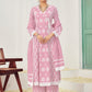 Premium Pure Cotton Fabric & Bottom Oraganza Dupatta Embroidery & Shilpi Work Salwar Kameez Dupatta 3 Pcs Set