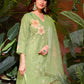 Premium Pure Linen Cotton Fabric Bottom Pure Cotton Poly Chanderi Dupatta Digital Print & Schiffli With Embroidery & Hand Work Salwar Kameez Dupatta 3 Pcs Set