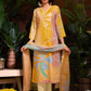 Premium Pure Linen Cotton Fabric Bottom Pure Cotton Poly Chanderi Dupatta Digital Print & Schiffli With Embroidery & Hand Work Salwar Kameez Dupatta 3 Pcs Set