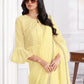 Premium Georgette Ready to Wear Saree & Stitched Blouse With Embroidery And Sequins Work Stitched Pallu Fancy Drape Sarees