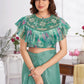 Premium Shimmer Georgette Ready to Wear Saree & Stitched Blouse With Embroidery And Sequins Work Stitched Pallu Fancy Drape Sarees