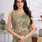 Premium Pure Organza Ready to Wear Saree & Stitched Blouse With Embroidery And Sequins Work Stitched Pallu Fancy Drape Sarees