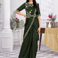 Premium Shimmer Georgette Ready to Wear Saree & Stitched Blouse With Embroidery And Sequins Work Stitched Pallu Fancy Drape Sarees