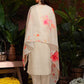 Premium Organza with Digital Print Pure Muslin Inner Santoon Bottom Fabric Oraganza Dupatta V Neck With Hand Work & Sequence Salwar Kameez Dupatta 3 Pcs Set