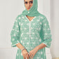 Premium Pure Cotton Top Bottom Fabric Poly  Chanderi Dupatta Lakhanvi Style Boring Embroidery Work Salwar Kameez Dupatta 3 Pcs Set
