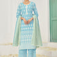 Premium Pure Cotton Top Bottom Fabric Poly  Chanderi Dupatta Lakhanvi Style Boring Embroidery Work Salwar Kameez Dupatta 3 Pcs Set