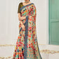 Premium Natural Silk Viscose With Pure Jacquard Zari Woven In the fabric Digital Printed Work Saree