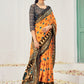 Premium Natural Silk Viscose With Pure Jacquard Zari Woven In the fabric Digital Printed Work Saree