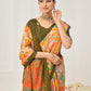 Premium Natural Silk Viscose With Pure Jacquard Zari Woven In the fabric Digital Printed Work Saree