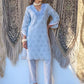 Chic cotton Chikankari Cutwork  Cordinating set In Soothing Colors