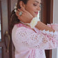 Chic cotton Chikankari Cutwork  Cordinating set In Soothing Colors